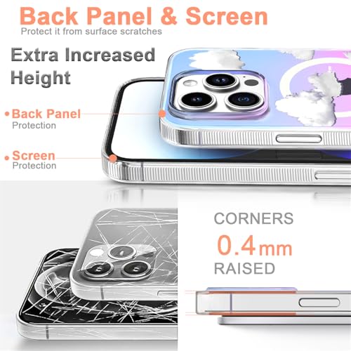 I-MGAE-IN-AR Compact Case for iPhone 12 Pro Max Iridescent Cloud Design,[Compatible with Magsafe] Cute Soft Slim Shockproof Protective Phone Cases Women Girls Aesthetic Glitter - color: [Strong Magnet] Iridescent cloud, size: iPhone 12 Pro Max