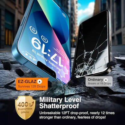 EZ-GLAZ-4+2 Pack for iPhone 13 Privacy Screen Protector (6.1") - size: iPhone 13
