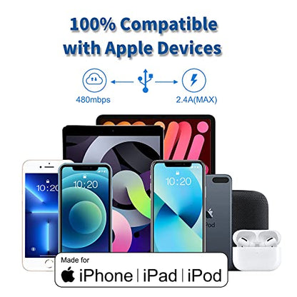 1FT Short Lightning Cable, 3 Pack iPhone Charger Cord for iPhone 14 13 12 - size: 1 Feet