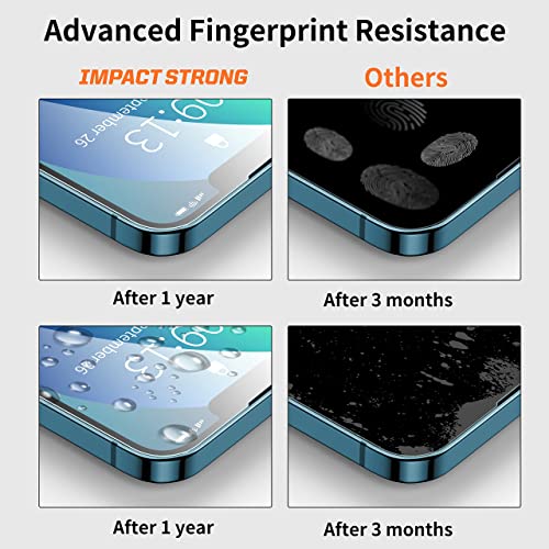 ImpactStrong 3-Pack Shatterproof Tempered Glass Screen Protector for iPhone 16e/iPhone 14/iPhone 13/iPhone 13 Pro [Easy Installation Frame] [Bubble Free] [9H Hardness] [Full Coverage] Case Friendly - size: iPhone 16e/14/13/13 Pro