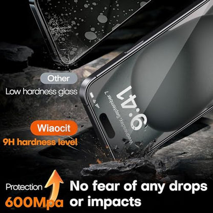 Wiaocit Tempered Glass Privacy Screen Protector for iPhone 15 Plus - size: iPhone 15 Plus-6.7 Inch