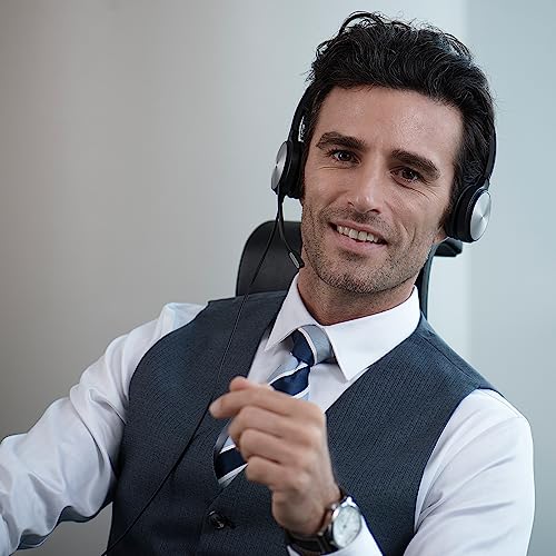 Yealink YHS36 Mono Telephone Headset with RJ9 Jack Phone Headset with Microphone Noise Canceling, Compatible Poly Snom Desk Landline Phones (2.1m Cable)
