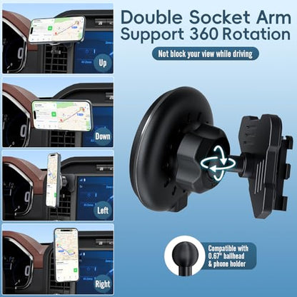 Wireless Charging Vent Magnetic Vent Phone Mount for 2021-2026 Ford F-150 - size: Magnetic Charging