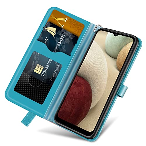 Wallet Case for Samsung Galaxy A13 5G 2021 with Card Holder/Slot,Leather Flip Folio Stand Shell Magnetic Closure Wrist Strap Kickstand Phone Case(Galaxy A13 5G 6.5 inch) Turquoise - color: Turquoise, size: Samsung Galaxy A13 5G
