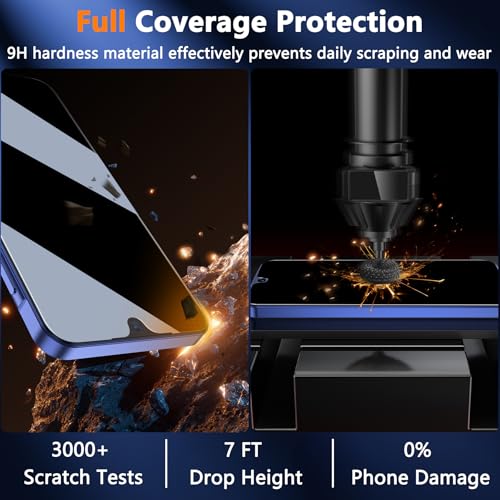 Asstar [2 Pack Privacy Screen Protector for Samsung Galaxy A17 5G - color: Black-Galaxy A17
