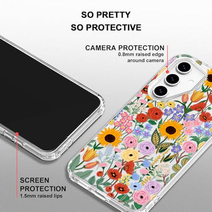 MOSNOVO Case for Samsung Galaxy S24 FE, [Buffertech 6.6ft Military-Grade Drop Protection] [Anti Peel Off Tech] Clear TPU Bumper Phone Case Cover Design - Blossom & Bloom - color: Clear - Blossom & Bloom, size: Samsung Galaxy S24 FE