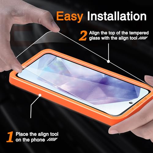 Wiaocit Tempered Glass Screen Protector for Samsung Galaxy A55 5G