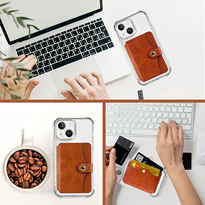 M-Plateau Phone Purse With Slim Sticker Compatible with Most Smartphones (Brown) - color: Brown