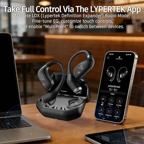 LYPERTEK SoundFree S40 Open Ear Earbuds, Bluetooth Headphones - color: S40-Black