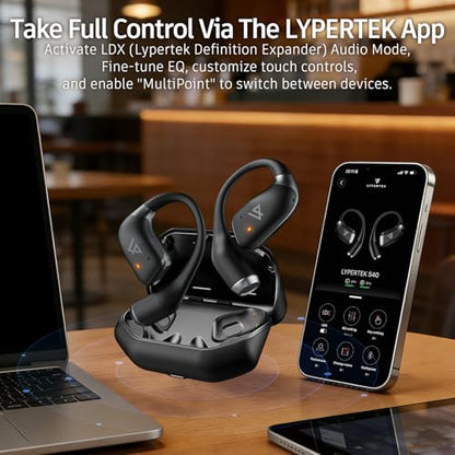 LYPERTEK SoundFree S40 Open Ear Earbuds, Bluetooth Headphones - color: S40-Black