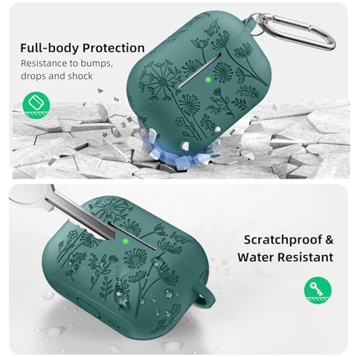 Lerobo for AirPods Pro 3 Case with Cleaner Kit & Keychain, Pine Green - color: A-Green, size: AirPods Pro 3