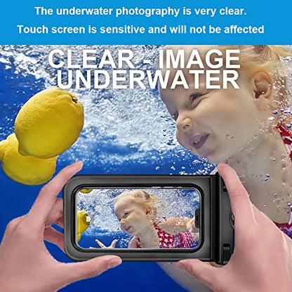 wyyw 5 pcs Universal Waterproof Phone Pouch, Cellphone Dry Bag IPX8 Underwater Waterproof Case Compatible with iPhone 12/11 Pro Max/Pro/8 Plus, Galaxy S21/S20/S10/Note 20/10/9, Plus Phones up to 6.8" - color: multi color 3