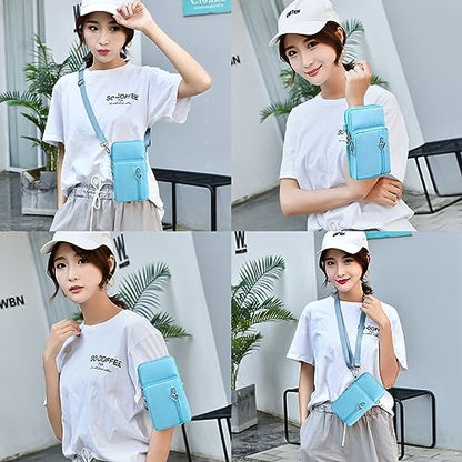 BIAOTIE Lightweight Small Crossbody bags Cell Phone Purses Travel Pouch Shoulder Bag for Women - color: Blue