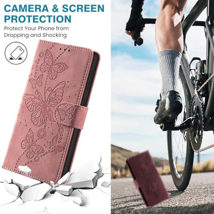 Case Wallet for Motorola Moto G Power 2025/ G Power 2026, Pink | RFID Blocking, 3 Card Holder Stand, Shockproof TPU Shell, PU Leather Magnetic Closure, 6.8-inch - color: Pink
