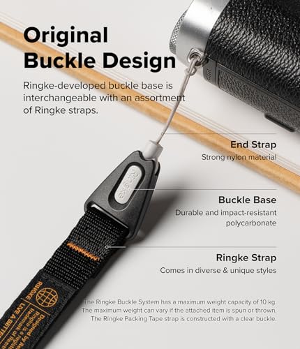 Ringke Phone Lanyard for iPhone 17 Pro Max and Most Smartphones [One-Touch Buckle] Shoulder Strap Adjustable Sturdy Universal Phone Crossbody Neck Lanyard for Travel Essentials - Black - color: Black