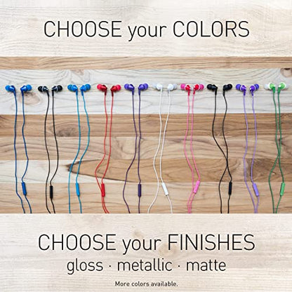 Panasonic ErgoFit Wired Earbuds with Microphone, 3.5mm Jack Wired Headphones with Mic and Call Controller, Ergonomic Custom-Fit Earpieces (S/M/L), for Phones and Laptops - RP-TCM125-KA (Matte Black) - color: Matte Black, size: S/M/L, style: With Mic