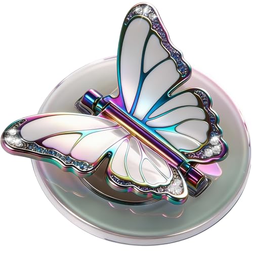 [2026 All-New] for MagSafe Butterfly Phone Grip, Glitter White - color: Glitter White