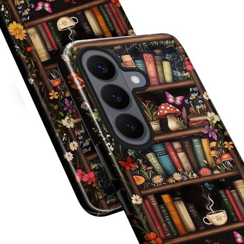 Case for Samsung Galaxy S26 Plus,Camera Protection Soft Glossy Phone Case - Retro Book Mushroom - color: Retro Book Mushroom, size: Samsung Galaxy S26 Plus