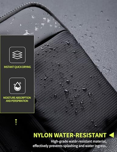 Peicees Mini Anti Theft Crossbody Sling Bag Small Chest Bag Dual Pocket Water Resistant Fanny Pack Running Phone Holder - size: Mini