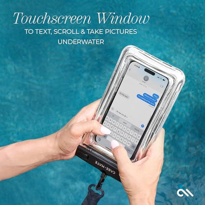 Case-Mate IP68 Waterproof Phone Pouch - Silver Chrome | Touchscreen Floating Waterproof Phone Case with Crossbody Lanyard - Fits All Phones - Beach Cruise Ship Travel Essentials - color: Silver Chrome