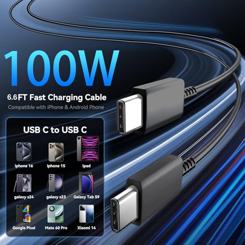Phone 17 16 Pro Max Charger Fast Charging, 45W Super Fast USB C Charger Block with 6.6FT Charging Cable for 17 16 Pro Max/17 16 Pro/16 Plus,15 Pro Max/15 Pro/16, Android Phone - color: black, size: 6.6 Ft