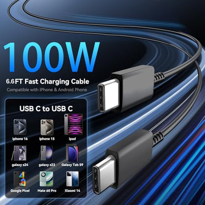 Phone 17 16 Pro Max Charger Fast Charging, 45W Super Fast USB C Charger Block with 6.6FT Charging Cable for 17 16 Pro Max/17 16 Pro/16 Plus,15 Pro Max/15 Pro/16, Android Phone - color: black, size: 6.6 Ft