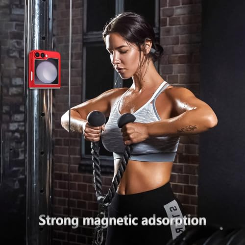 Magnetic Case for Samsung Galaxy Z Flip 6, [Compatible with MagSafe] Military Grade Shockproof Slim fit Samsung Z Flip 6 Phone Case with Magnetic Ring Kickstand, Red - color: Red, size: Samsung Galaxy Z Flip 6