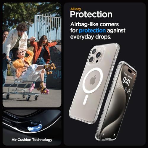 Spigen for iPhone 15 Pro Case, Ultra Hybrid MagFit [Anti-Yellowing] [Compatible with Magsafe] - Clear - color: Clear, size: iPhone 15 Pro