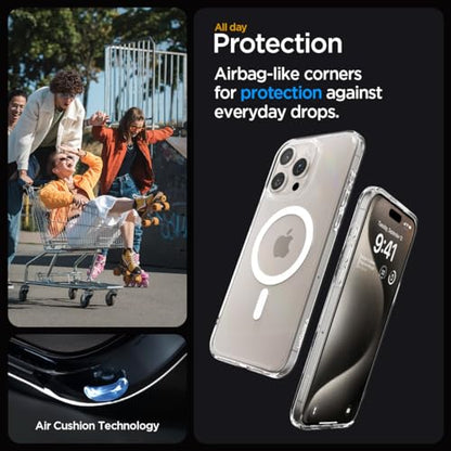 Spigen for iPhone 15 Pro Case, Ultra Hybrid MagFit [Anti-Yellowing] [Compatible with Magsafe] - Clear - color: Clear, size: iPhone 15 Pro
