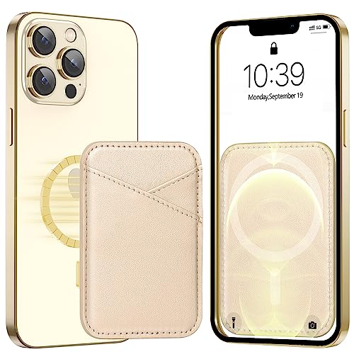 Miroddi for MagSafe Wallet, Ultra-Thin Magnetic Wallet with 2 Card Slots | RFID Blocking, No More Falling, Strongest Magnetic Card Holder for iPhone 17/16/15/14/13/12 Series & Pixel 10 Series, Gold - color: Gold