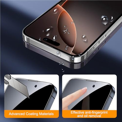 SIBEITU 3+3 Pack Screen Protector for iPhone 16 Pro Max 6.9" Tempered Glass | 3 Pack Screen + 3 Pack Camera Lens Protector, 6.9 Inch HD Clear 9H Hardness, Scratch Resistant, Case Friendly - size: iPhone 16 Pro Max 6.9"