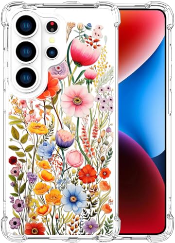 for Samsung Galaxy S26 Ultra Case - Clear Anemone Flower | Cute Transparent Phone Cases for Women with Design, Girls Girly with Heavy Duty Protective Bumper - color: Clear Anemone Flower, size: S26 Ultra