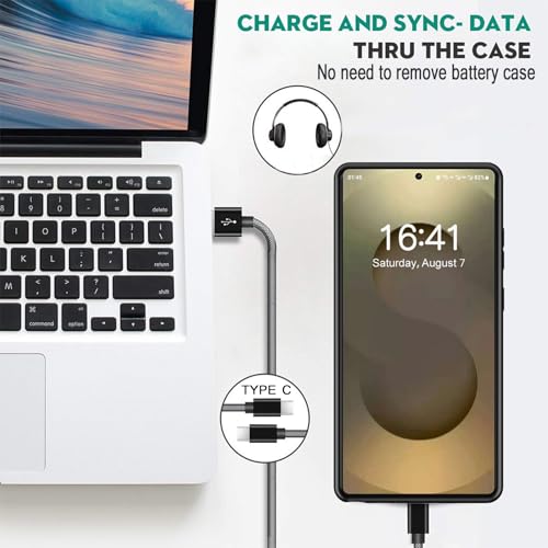 Battery Case for Galaxy S25 Ultra, 12000mAh High Capacity Portable Rechargeable Protective Case Support Wireless Charging Compatible with Galaxy S25 Ultra(6.9inch) Extended Battery Charger Cover-Black - size: Galaxy S25 Ultra