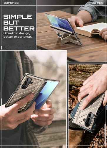 SUPCASE for Samsung Galaxy Z Fold 7 Case with Built-in Kickstand, Desert - color: Desert