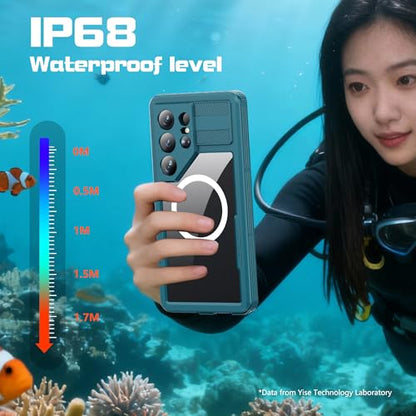 Waterproof Phone Case for Samsung Galaxy S26 Ultra Protective Teal - color: Teal, size: Samsung Galaxy S26 Ultra
