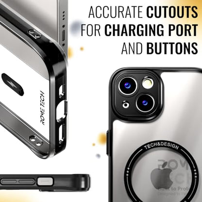 Rome Tech Clear Case Compatible with MagSafe for iPhone 13 Mini 5.4" (2021) - Slim and Rugged Fit Thin Shockproof Case Compatible with Magsafe Devices - Clarity - style: iPhone 13 Mini