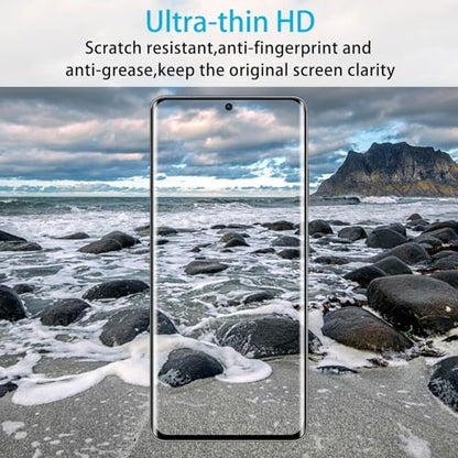 Didisky 3+2 Pack Screen Protector for Samsung Galaxy S21 Ultra Tempered Glass and Camera Lens Protector,3D Curved Full Coverage,Scratch-Resistant, HD,Easy to Use,Bubble Free, 9H