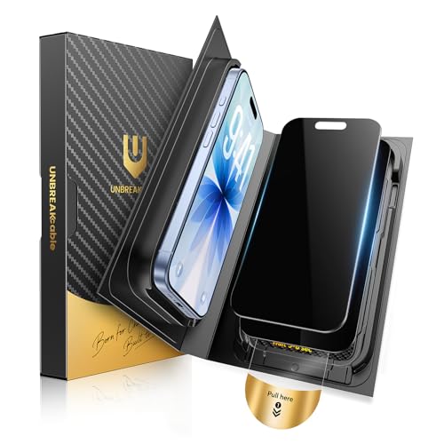 UNBREAKcable for iPhone 17 Privacy Screen Protector, QuickSet Box - size: iPhone 17