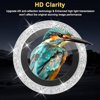 Camera Lens Protector for Samsung Galaxy S26 Ultra, Glitter Silver - color: Glitter Silver