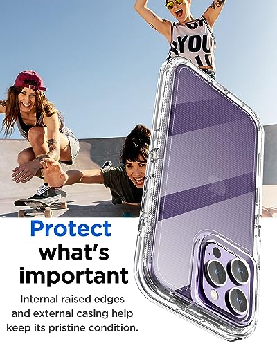 AICase Clear Case Compatible with iphone 15 Pro,Heavy Duty Durable 3-Layer [Not Yellowing][Military Grade Drop Protection]Shockproof/DropProof Protective Cover Compatible with iphone 15 Pro 6.1" 2023 - color: Clear, size: iphone 15 Pro