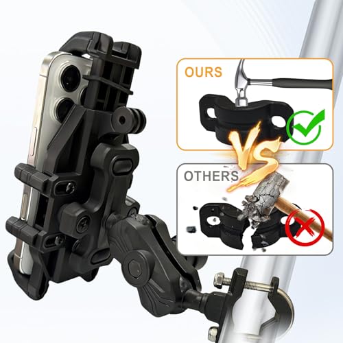 Chikia Anti-Theft ATV Phone Mount Holder,Sunshade,Waterproof,Anti-Vibration