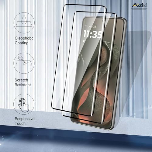 2-Pack Tempered Glass for Moto Edge 2025 Screen Protector, 3D Full Coverage Ultra Resistant, Scratch-Proof Bubble Free Film for Motorola Edge 2025/Edge 60 Fusion, Easy Installation