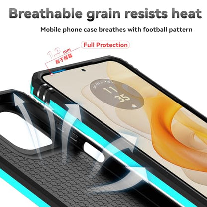 for Motorola Moto G 2025 / Moto G 2026 / Moto G Play 2026 Case, with Slide Camera Cover Screen Protector Ring Holder Kickstand Military Grade Protection 15ft Drop Tested Protective Phone Case (Mint) - color: Mint with camera cover Military-Grade 2nd gen