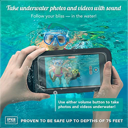 Eco Sun Waterproof Phone Pouch (2-Pack) — Designed in Hawaii — Case Fits All iPhones (incl. 17 Pro Max), Samsung Galaxy S24 & More (Black/Pink) - color: Black/Pink