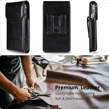 Phone Case Belt Clip Waist Pouch Holster Smartphone Belt Sleeve (Black) - color: Black