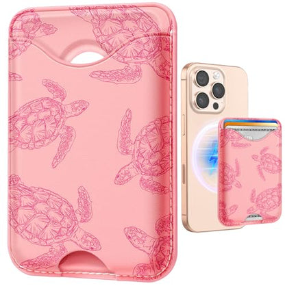 Shorogyt Compatible with Magsafe Wallet for Women, Turtle - color: Turtle
