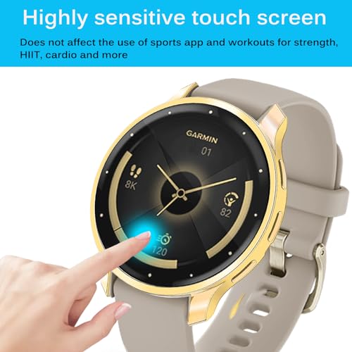 [5Pack] RICHONE Screen Protector Compatible with Venu 3S GPS Smartwatch 41mm Case for Garmin Venu 3S Cases Resist Scratched Full Covers Flexible TPU Screen Protectors - size: Venu 3S 41mm