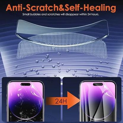 Hydrogel Film Screen Protector for iPhone 16 Pro Max, 2 Pcs Transparent Soft TPU Protective Film (NOT Tempered Glass) [Clear HD] [High Sensitivity] [Fingerprint Unlock Compatible] - color: iPhone 16 Pro Max