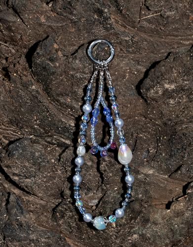Handmade Beaded Charm Cell Phone Camera Lanyard, Wrist Strap with Tether Tab,Phone Chain String, Keychain Wallet Decor - style: Mermaid