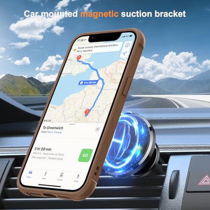 SKYLMW Compatible with iPhone 13 Pro Case with Stand,Desert Brown | iPhone 13 Pro Phone Case 6.1",Magnetic Ring Stand,Compatible with MagSafe,Military-Grade Protection,Great Grip Feeling - color: Desert Brown, size: Iphone 13 Pro